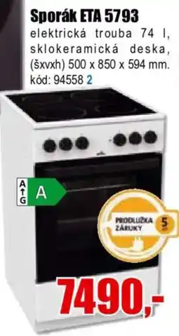 EVA Sporák ETA 5793 nabídka