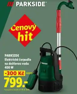 Lidl PARKSIDE Elektrické čerpadlo na dešťovou vodu 400 W nabídka