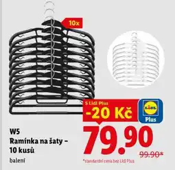 Lidl W5 RAMÍNKA NA ŠATY - 10 KUSŮ nabídka