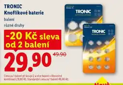 Lidl TRONIC Knoflíkové baterie nabídka