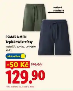 Lidl ESMARA MEN TEPLÁKOVÉ KRAŤASY nabídka