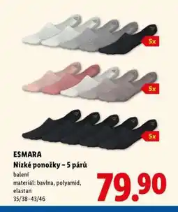 Lidl ESMARA NÍZKÉ PONOŽKY - 5 PÁRŮ nabídka