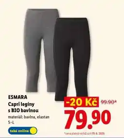 Lidl ESMARA Capri legíny s BIO bavlnou nabídka