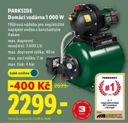 Lidl PARKSIDE Domácí vodárna 1 000 W nabídka