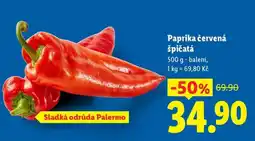 Lidl PAPRIKA ČERVENÁ ŠPIČATÁ nabídka