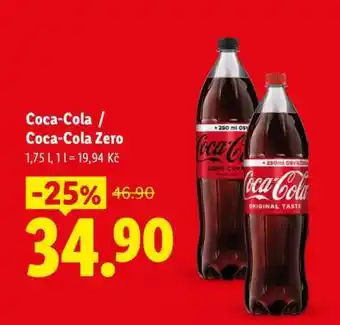 Lidl COCA-COLA, COCA-COLA ZERO nabídka