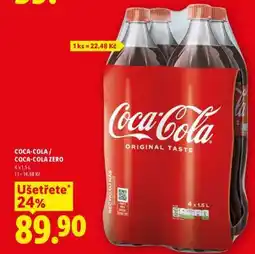 Lidl COCA-COLA, COCA-COLA ZERO nabídka