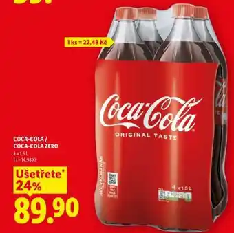 Lidl COCA-COLA, COCA-COLA ZERO nabídka
