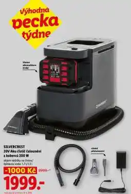 Lidl SILVERCREST 20V Aku čistič čalounění a koberců 200 W nabídka