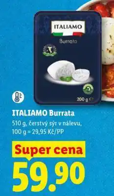 Lidl ITALIAMO Burrata nabídka