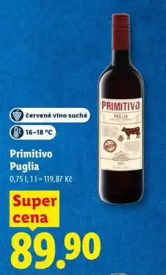 Lidl PRIMITIVO PUGLIA nabídka