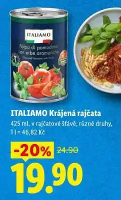 Lidl ITALIAMO Krájená rajčata nabídka