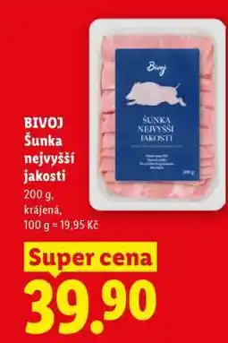 Lidl BIVOJ Šunka nejvyšší jakosti nabídka