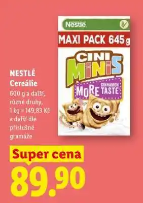 Lidl Nestlé cereálie nabídka