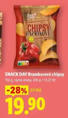 Lidl SNACK DAY Bramborové chipsy nabídka