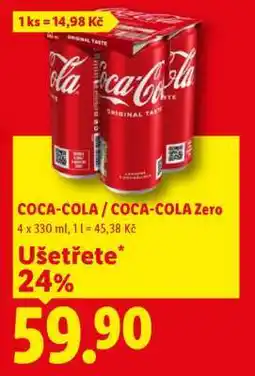 Lidl COCA-COLA, COCA-COLA ZERO nabídka