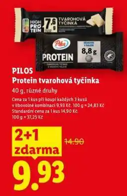 Lidl Pilos PROTEIN TVAROHOVÁ TYČINKA nabídka