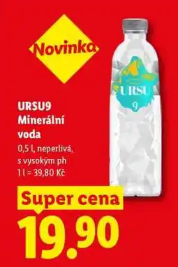 Lidl URSU9 Minerální voda nabídka
