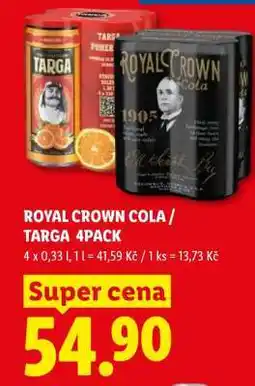 Lidl ROYAL CROWN COLA / TARGA 4PACK nabídka
