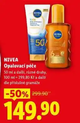 Lidl NIVEA Opalovací péče nabídka