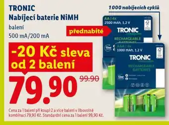 Lidl TRONIC Nabíjecí baterie NiMH nabídka