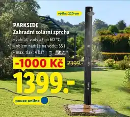 Lidl PARKSIDE Zahradní solární sprcha nabídka