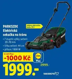 Lidl PARKSIDE ELEKTRICKÁ SEKAČKA NA TRÁVU nabídka