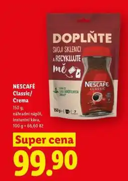 Lidl Nescafé Classic, Crema nabídka