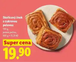 Lidl Skořicový šnek s cukrovou polevou nabídka