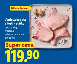 Lidl VEPŘOVÁ KOTLETA S KOSTÍ PLÁTKY nabídka