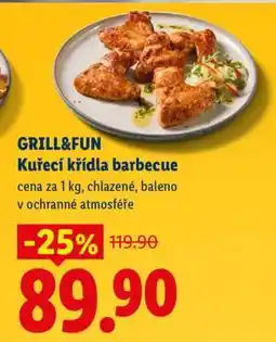 Lidl GRILL&FUN Kuřecí křídla barbecue nabídka