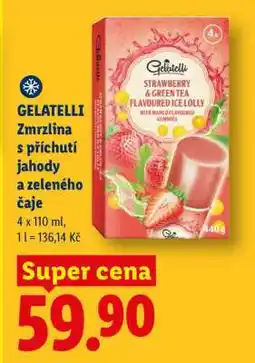 Lidl GELATELLI Zmrzlina s příchutí jahody a zeleného čaje nabídka