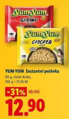 Lidl Yum Yum Instantní polévka nabídka