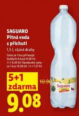 Lidl Saguaro pitná voda s příchutí nabídka