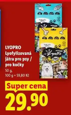 Lidl LYOPRO Lyofilizovaná játra pro psy / pro kočky nabídka