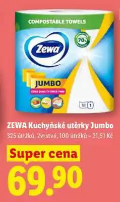 Lidl Zewa kuchyňské utěrky Jumbo nabídka