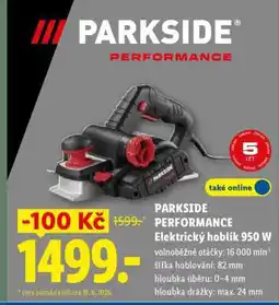 Lidl PARKSIDE PERFORMANCE Elektrický hoblík 950 W nabídka