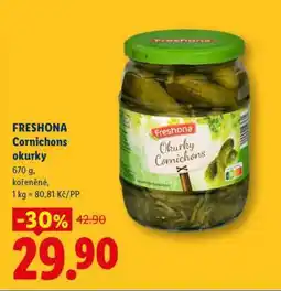 Lidl FRESHONA Cornichons okurky nabídka