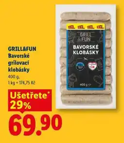 Lidl GRILL&FUN Bavorské grilovací klobásky nabídka