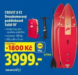 Lidl CRIVIT X F2 Dvoukomorový paddleboard Solid 10' nabídka