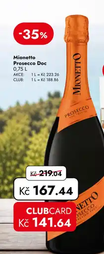 TRAVEL FREE Mionetto Prosecco Doc nabídka