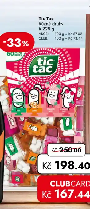 TRAVEL FREE Tic Tac nabídka