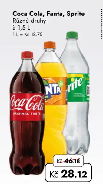 TRAVEL FREE Coca Cola, Fanta, Sprite nabídka