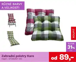 Asko Zahradní polstry Karo nabídka