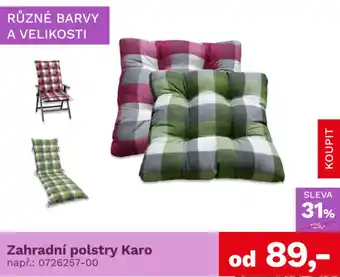 Zahradní polstry Karo