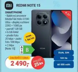 Planeo Elektro Redmi Note 15 smartphone nabídka
