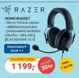 Planeo Elektro RAZER Herní headset nabídka