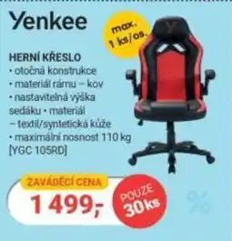 Planeo Elektro Yenkee Herní křeslo nabídka