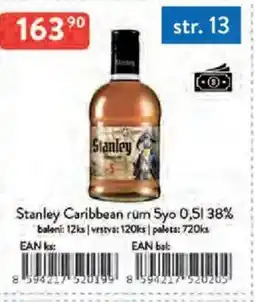 Qanto Stanley Caribbean rum 5yo 38% nabídka