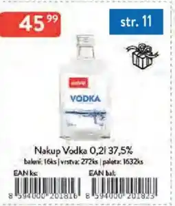Qanto Nakup Vodka 37,5% nabídka